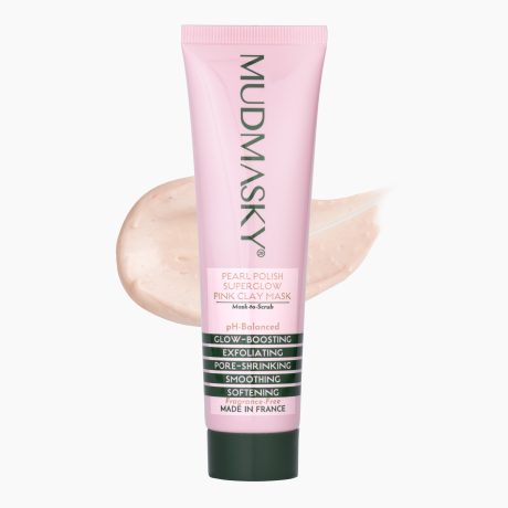 Pink pearl clay mask with smear full res